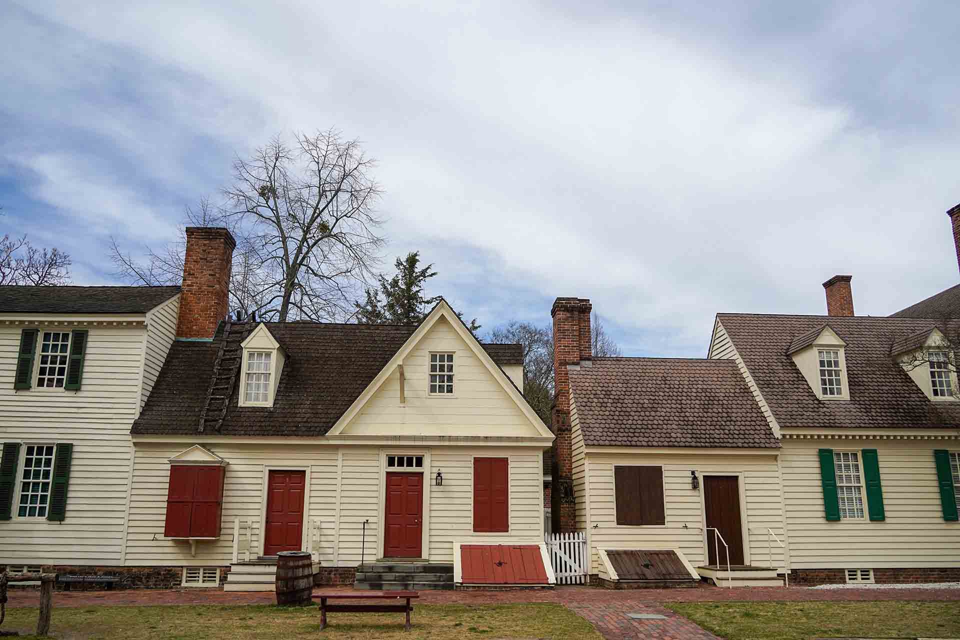 Williamsburh Virgina historical houses USA